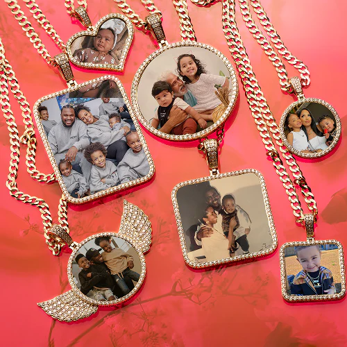 Iced Out Photo Pendant w/ Cuban Chain - Image 3