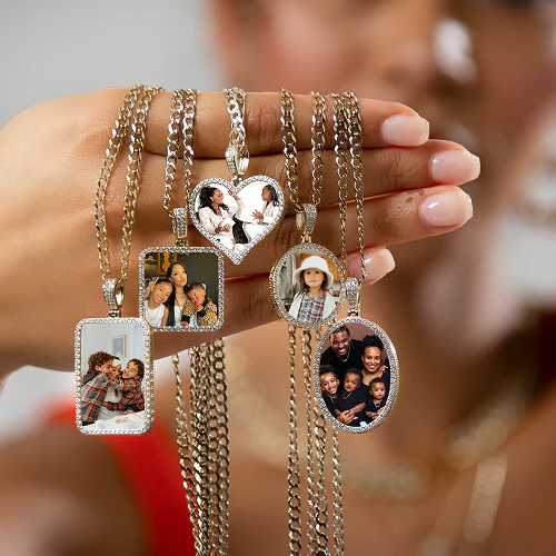 Iced Out Photo Pendant w/ Cuban Chain - Image 4