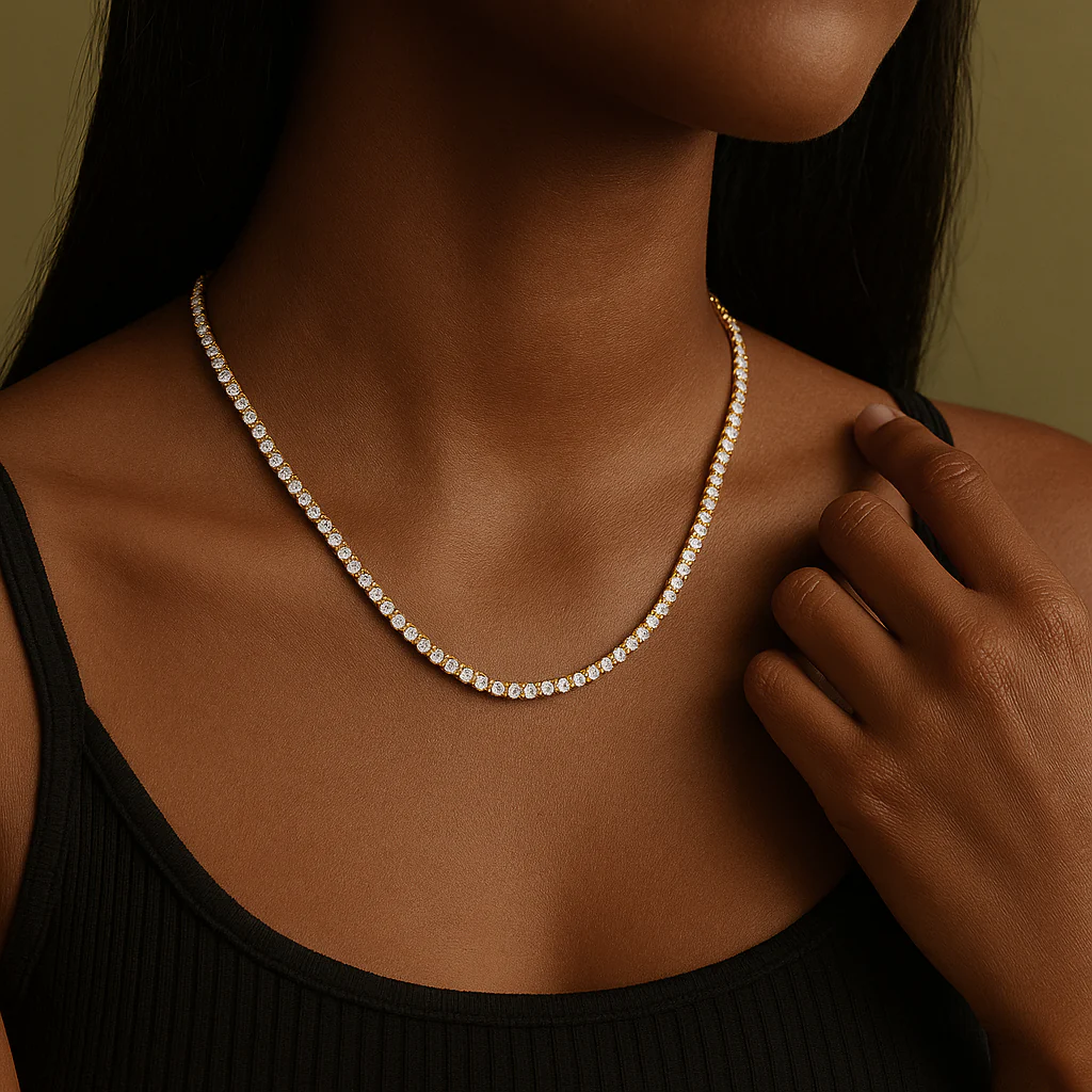 3mm Round Cut Tennis Chain - Image 4