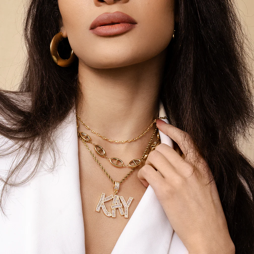 Iced Out Baguette Name Pendant - Image 3