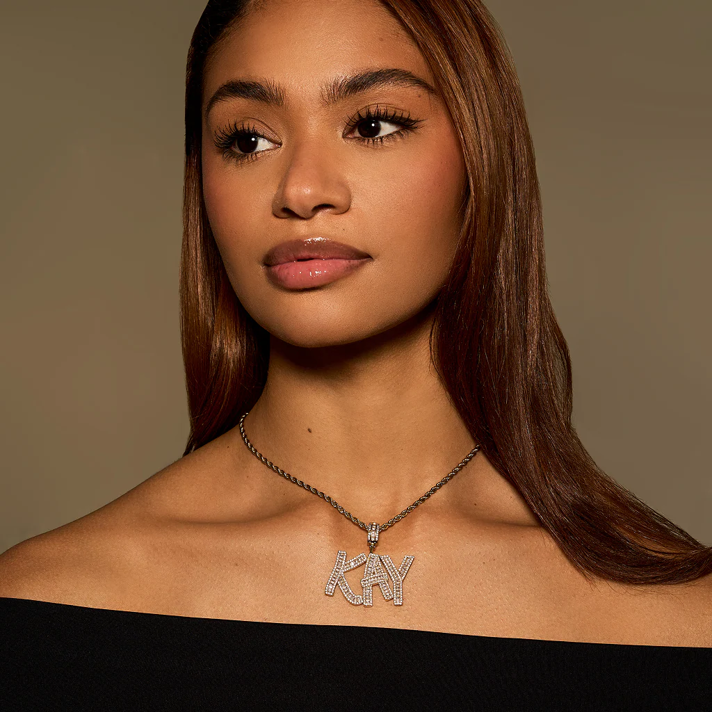 Iced Out Baguette Name Pendant - Image 6
