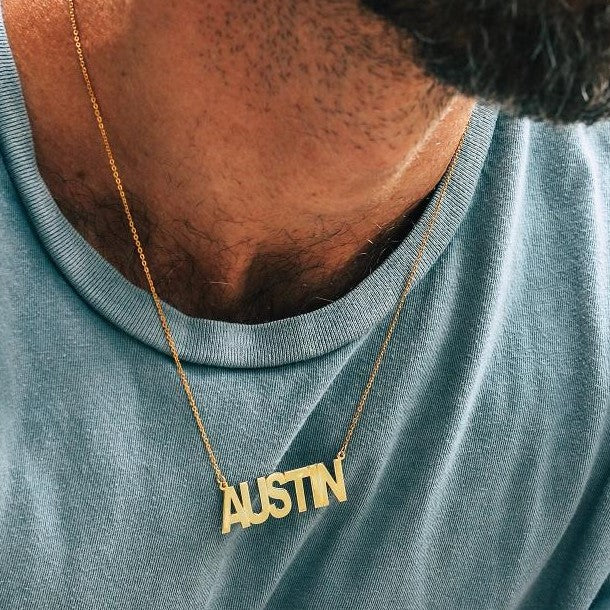 Block Name Necklace - Image 3