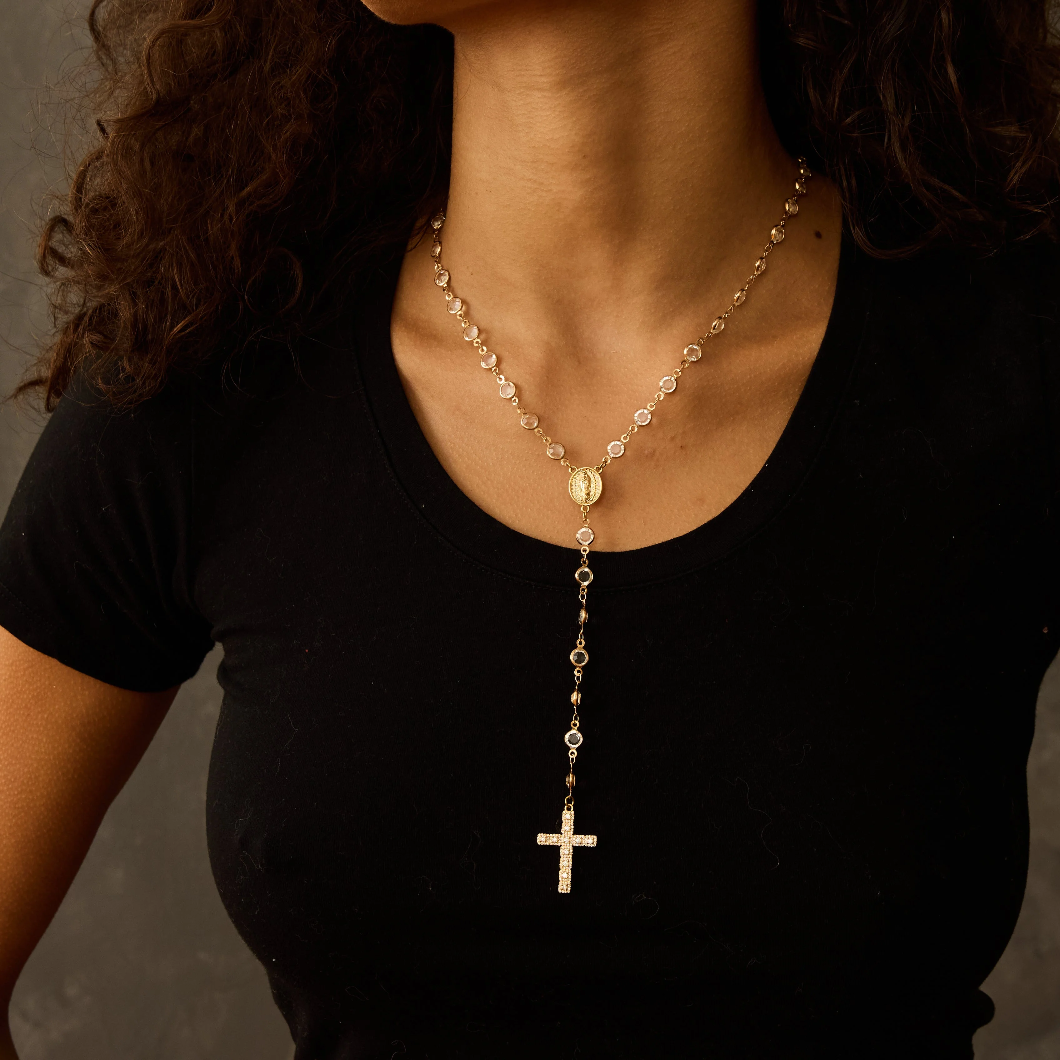 Divine Elegance Rosary Necklace - Image 3