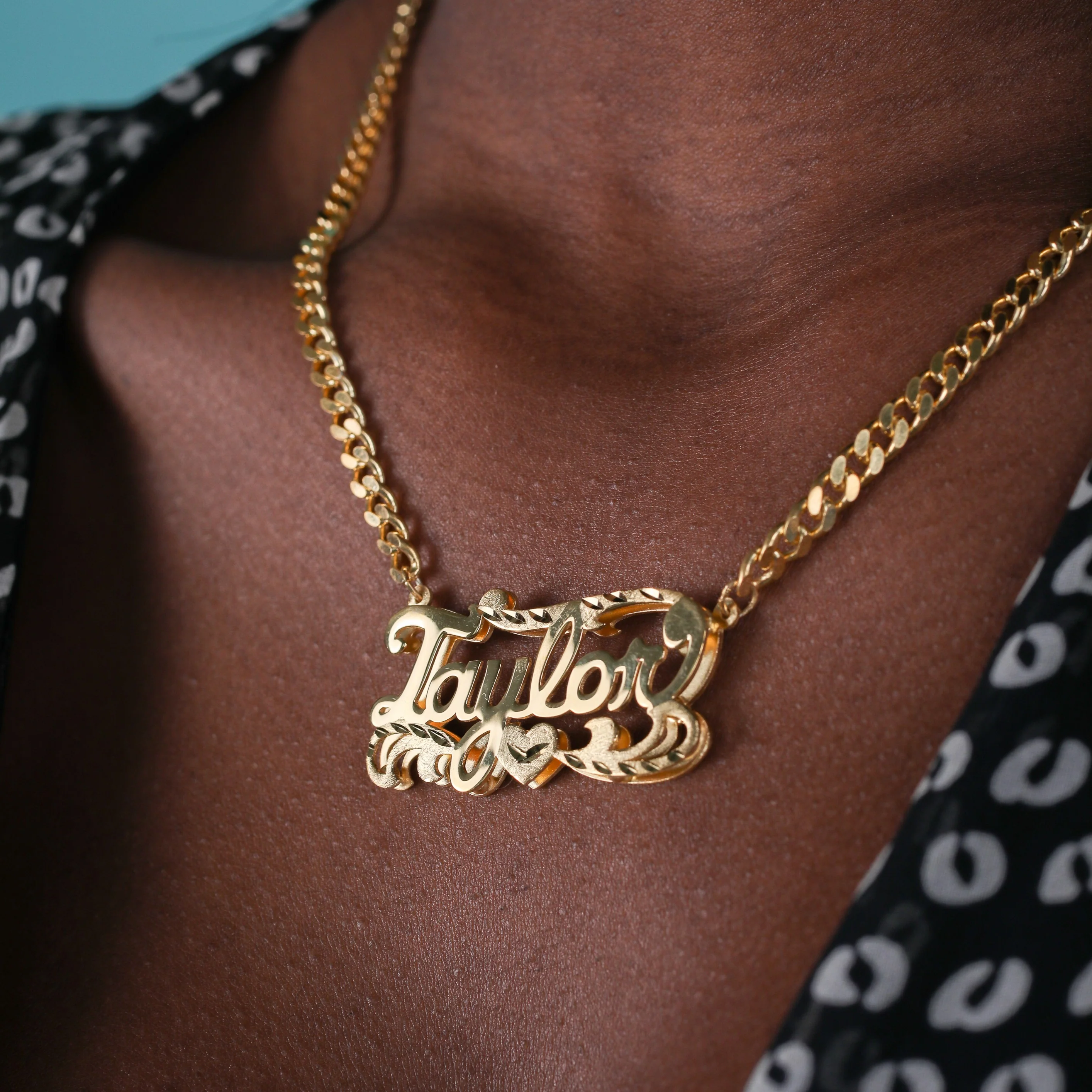 Double Plated Name Necklace - Image 6