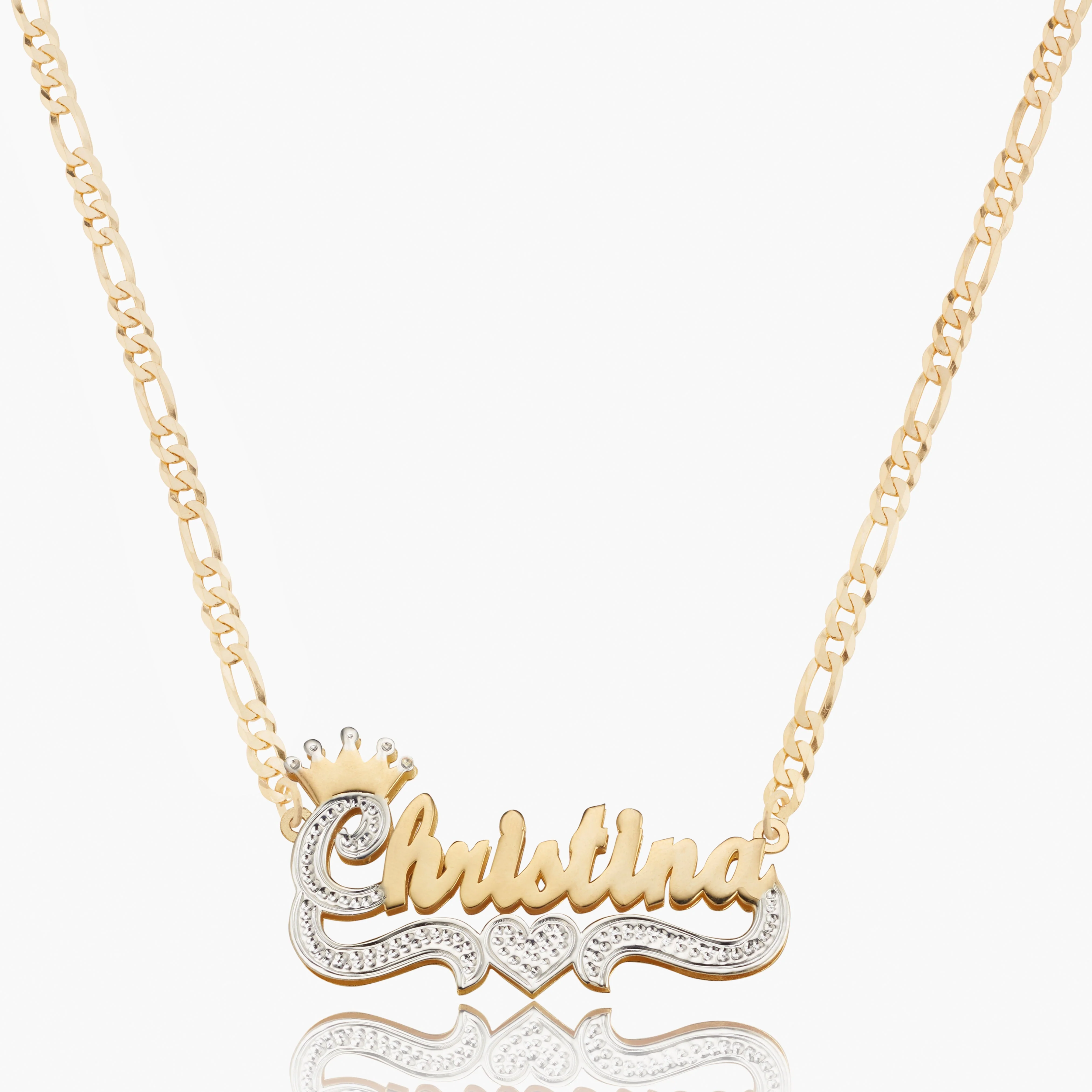 Double Plated Princess Crown Name Necklace - Image 6