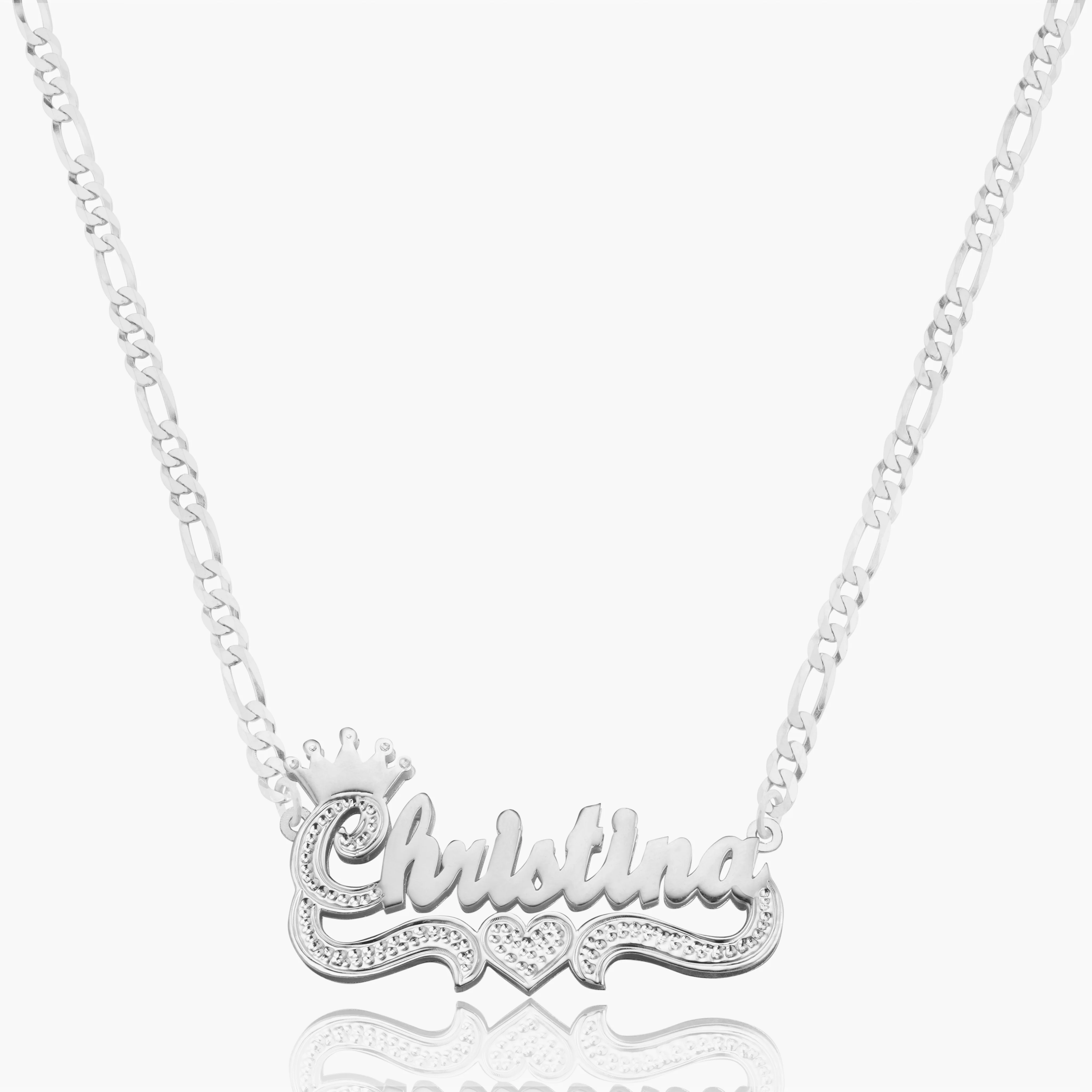 Double Plated Princess Crown Name Necklace - Image 7