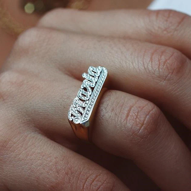 Frosted Name Ring - Image 3