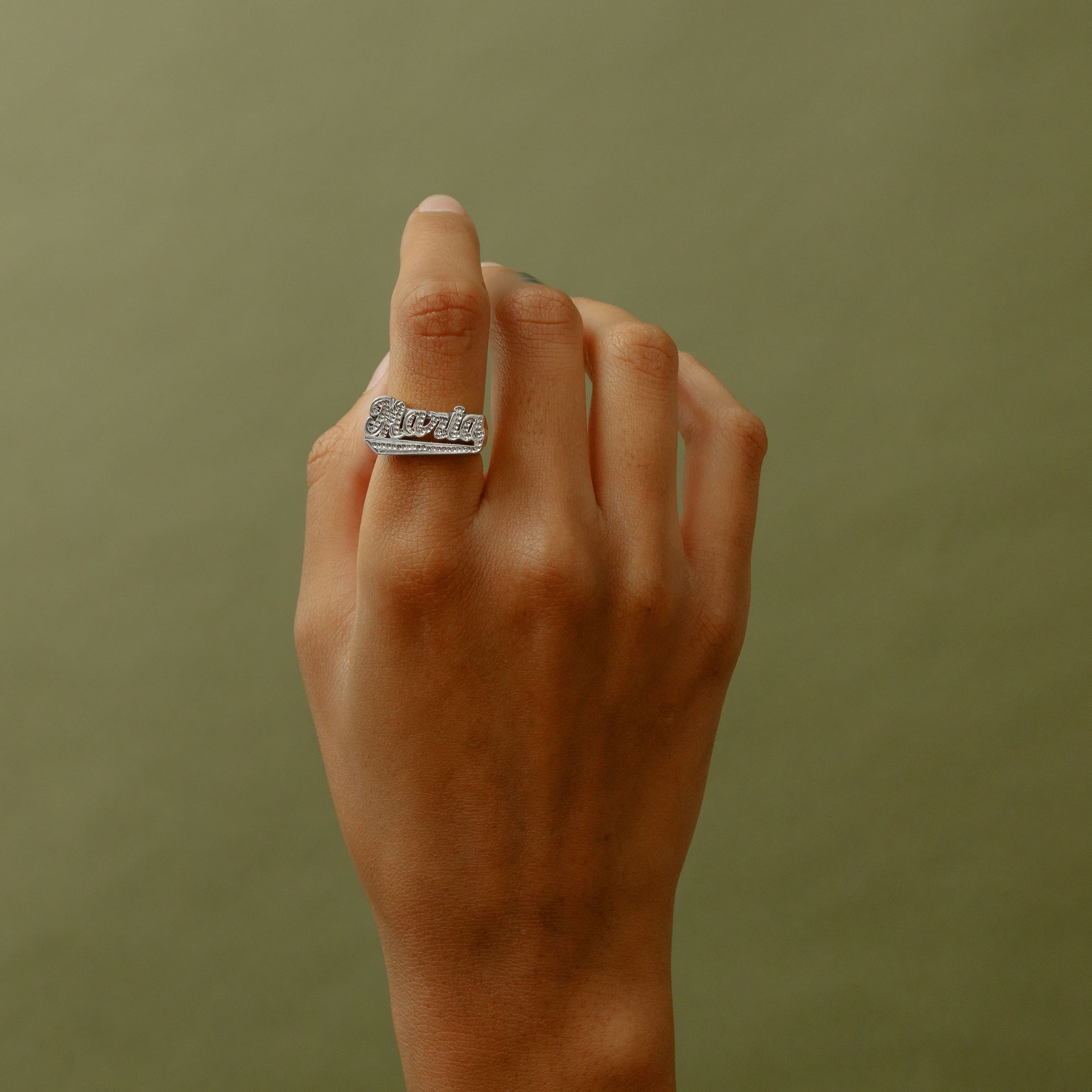 Frosted Name Ring - Image 4
