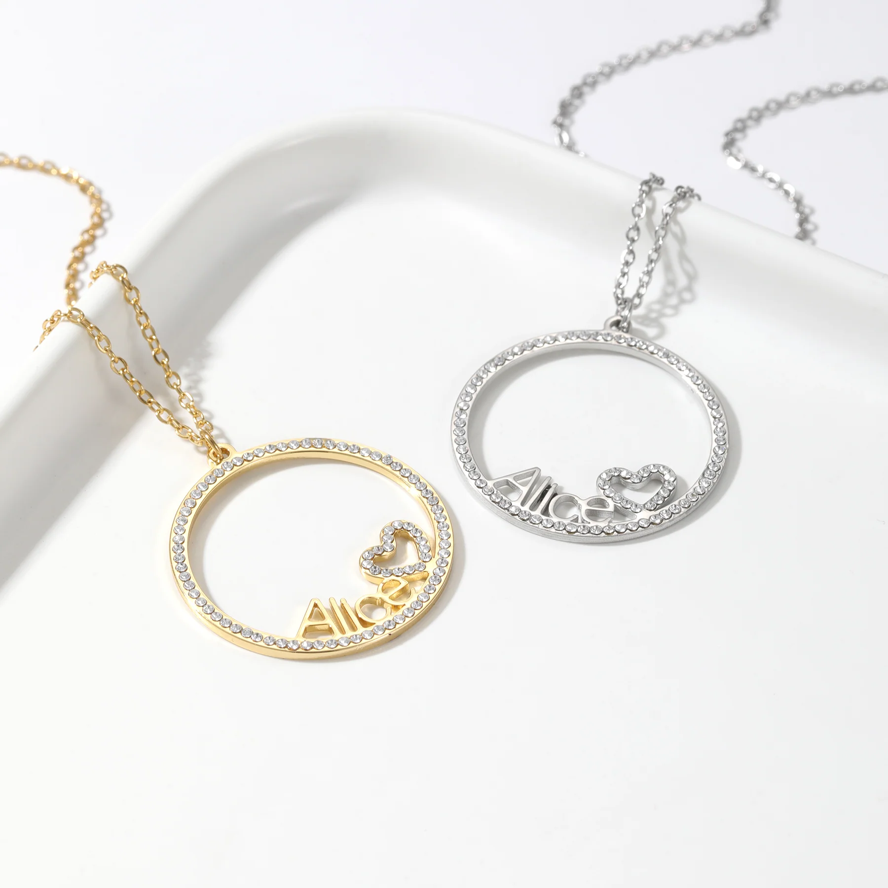 Iced Halo Name Necklace - Image 3