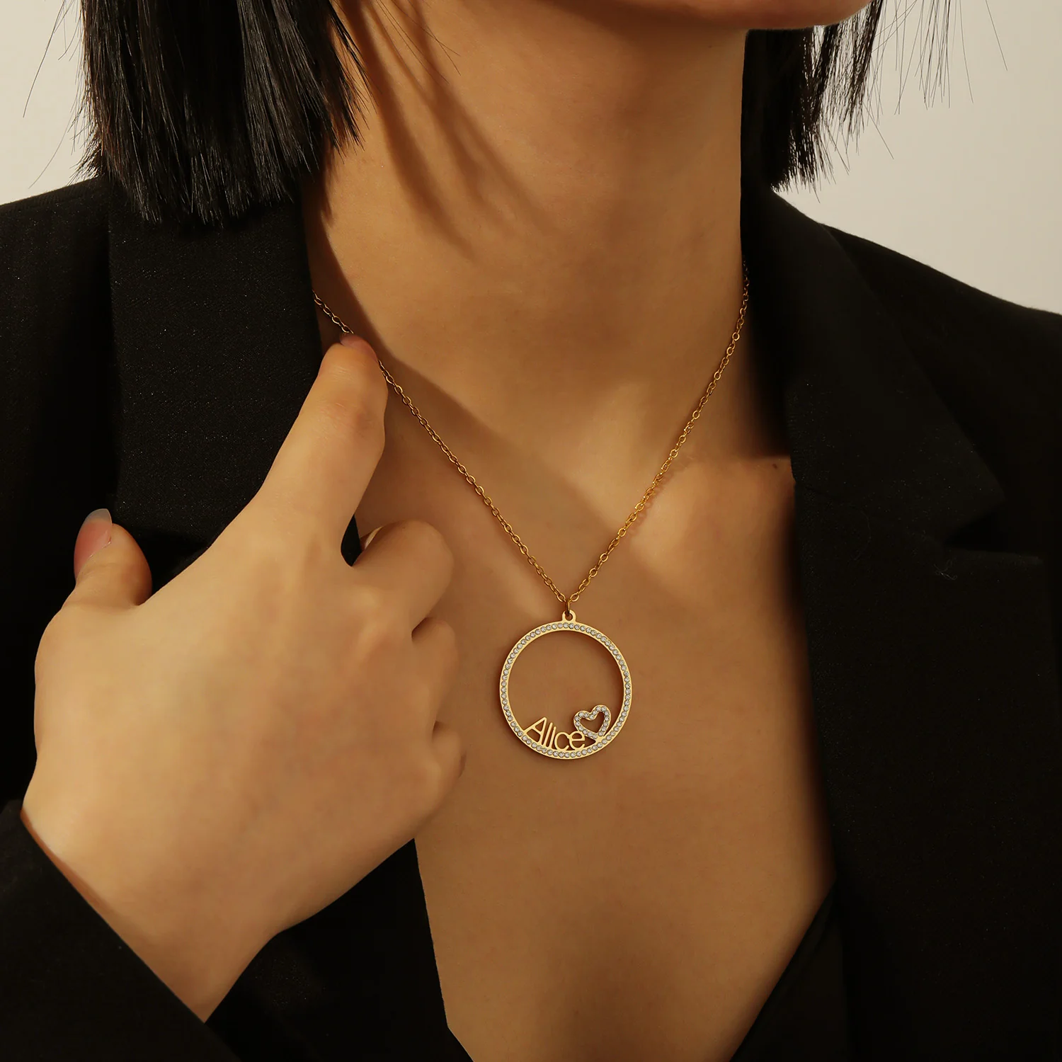 Iced Halo Name Necklace - Image 5