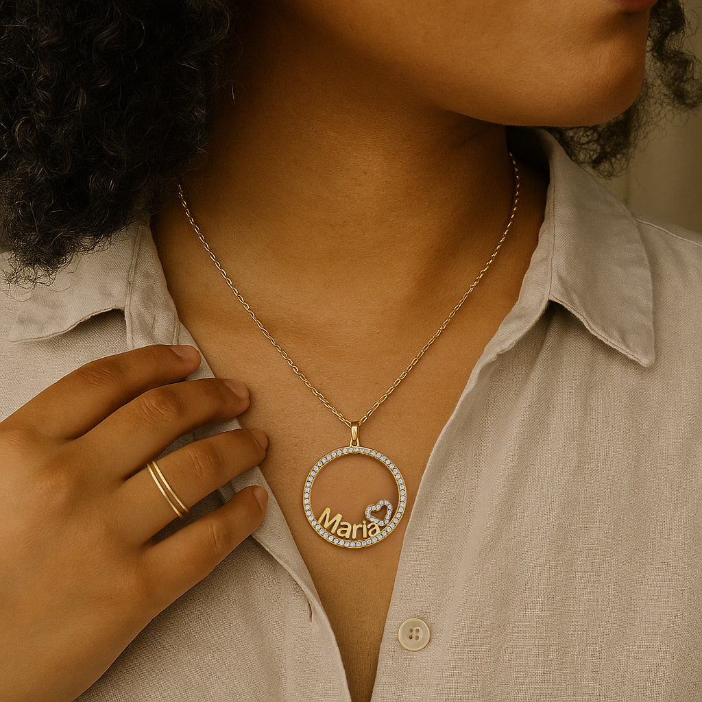 Iced Halo Name Necklace - Image 6