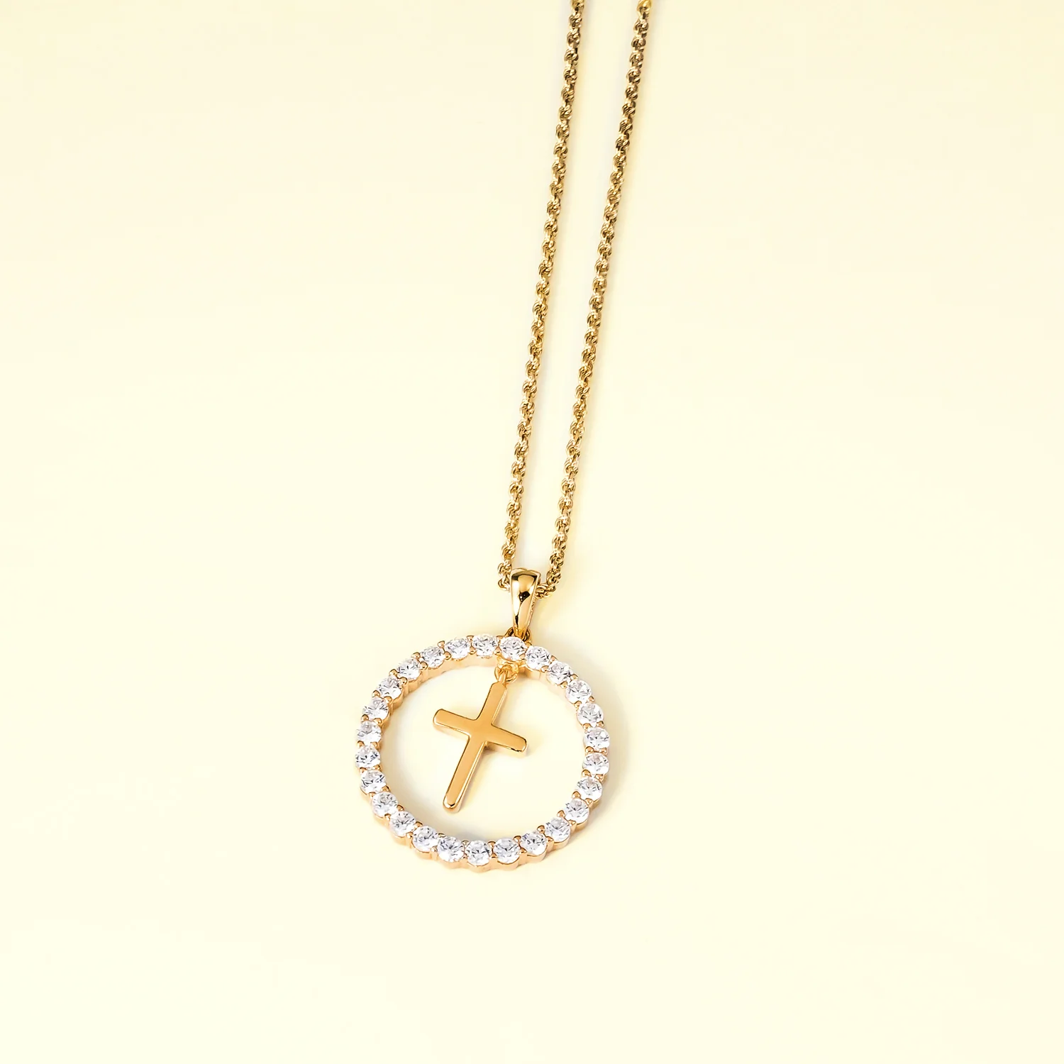 The Iced Coin With Dangling Cross Pendant - Image 11
