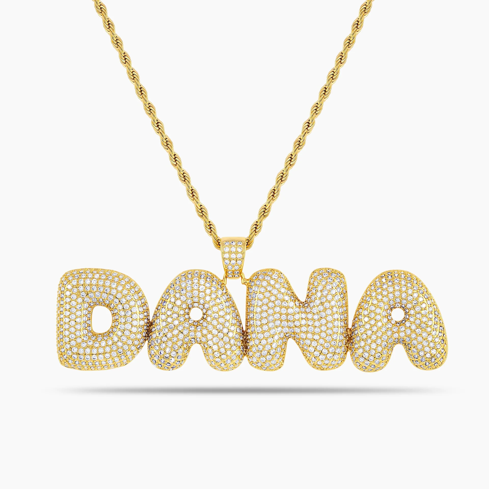 Iced Puff Name Necklace - Image 3