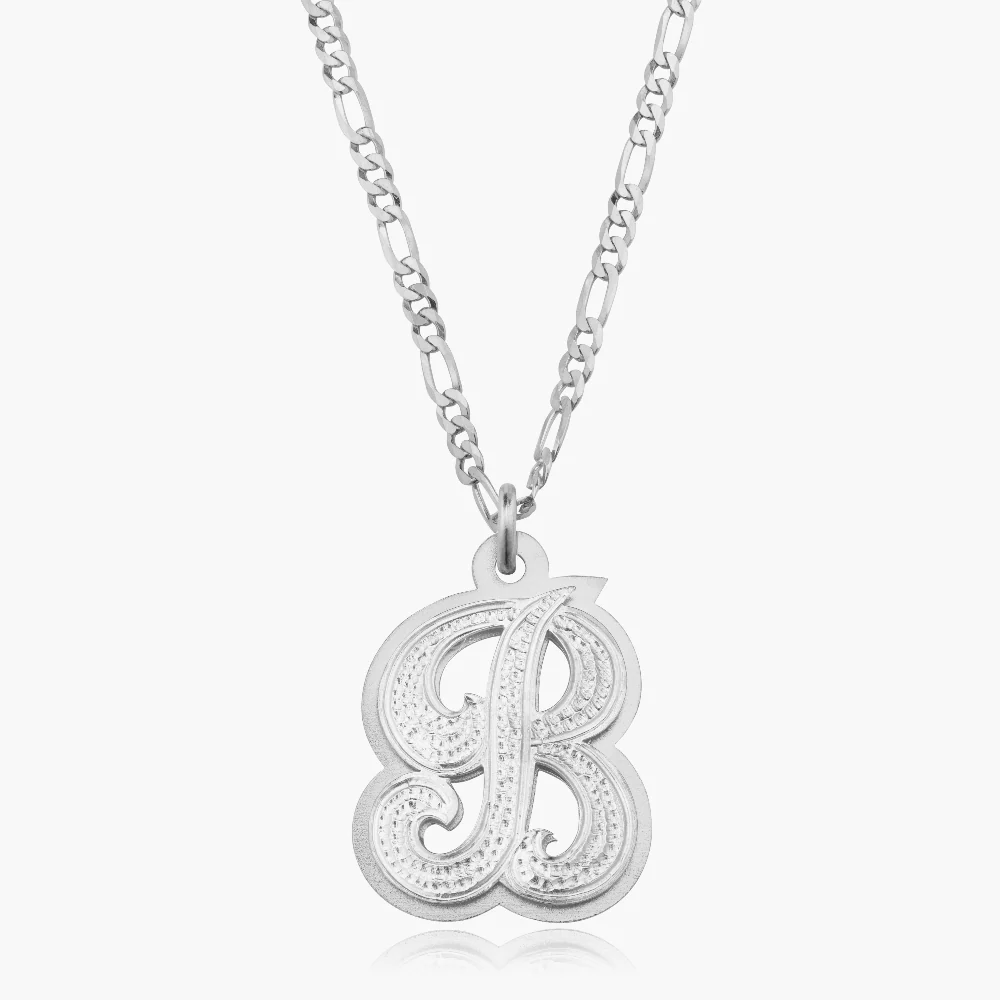 Double Plated Iced Out Initial Necklace - Image 7