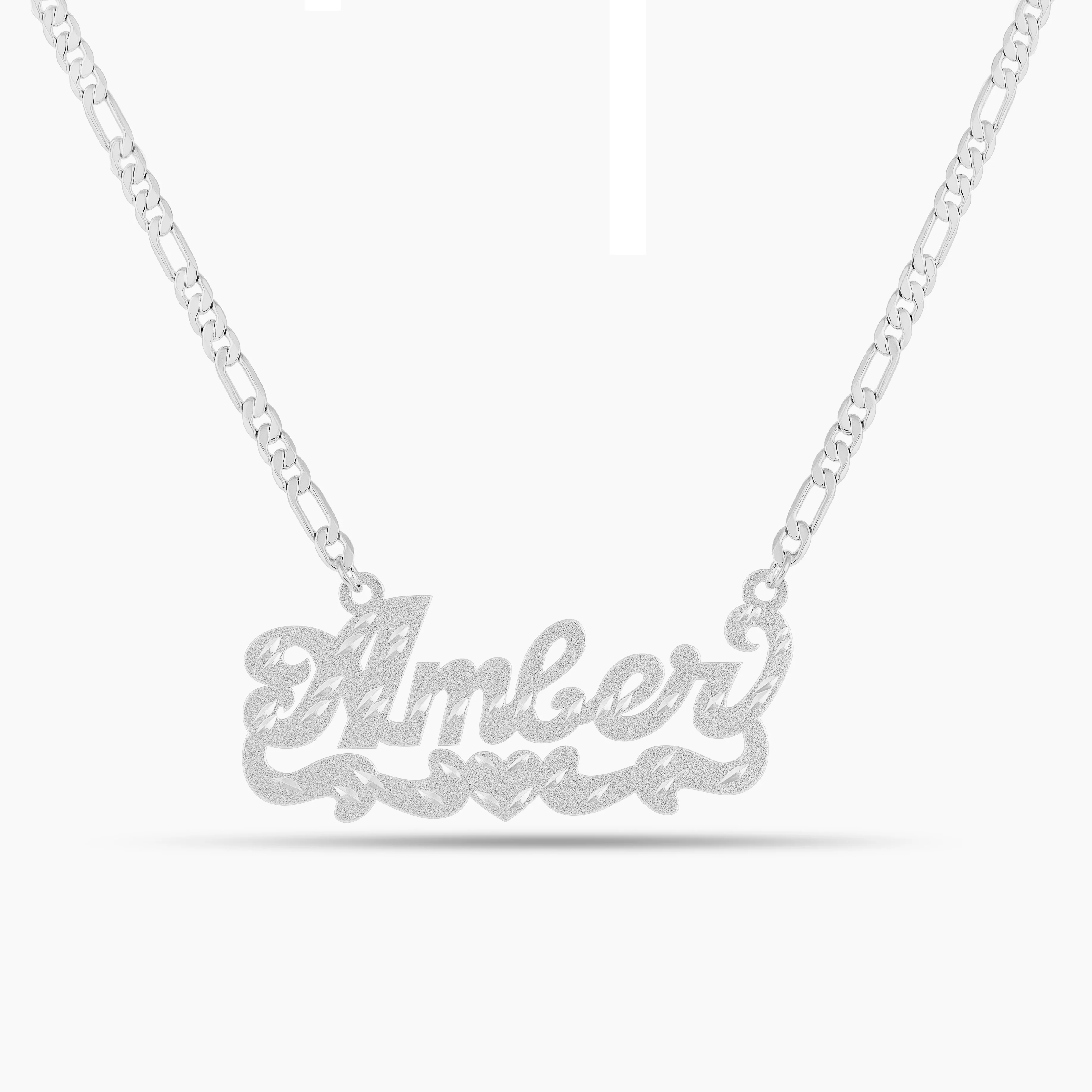 Diamond Cut Love in Motion Name Necklace - Image 5