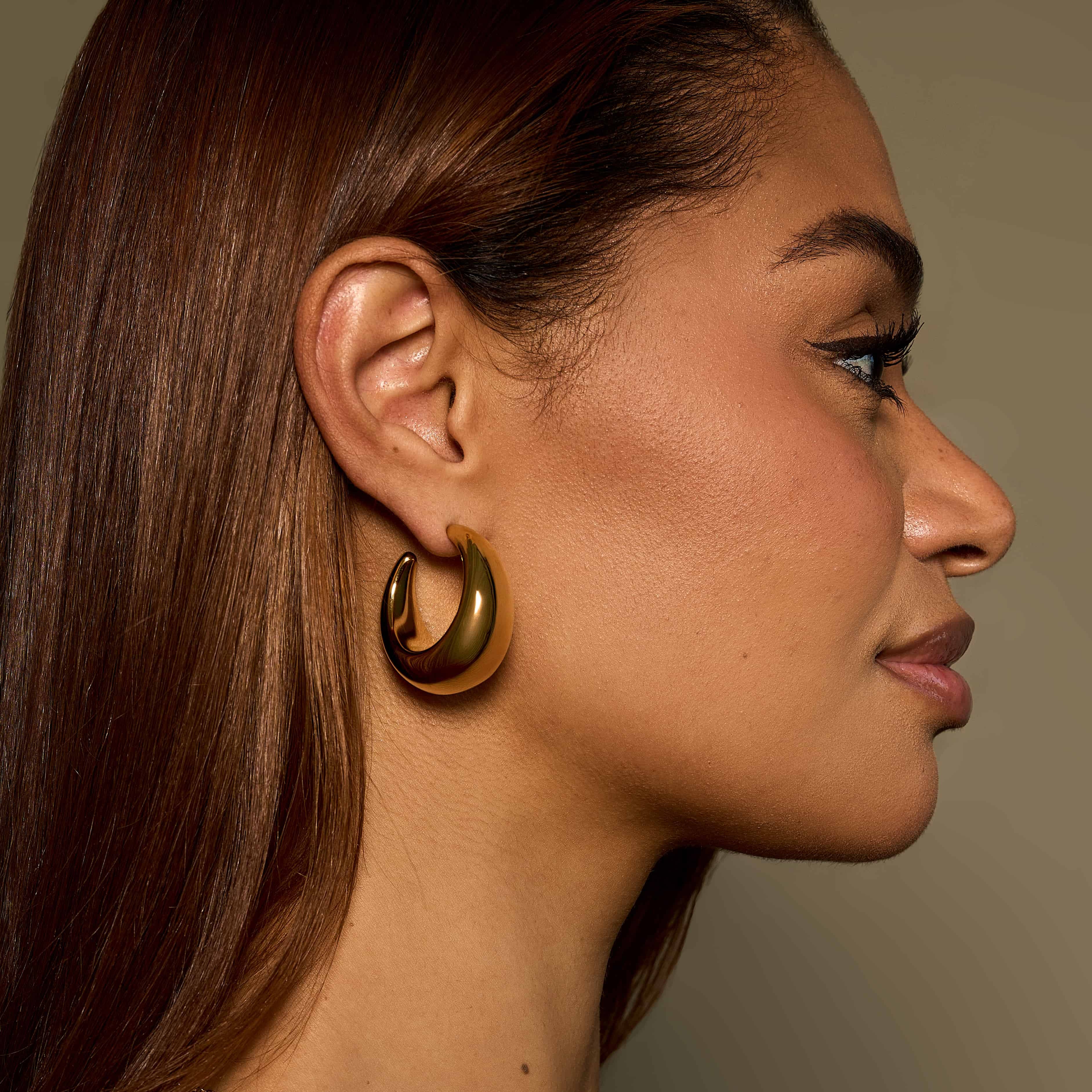 Luxe Dome Hoop Earrings - Image 3