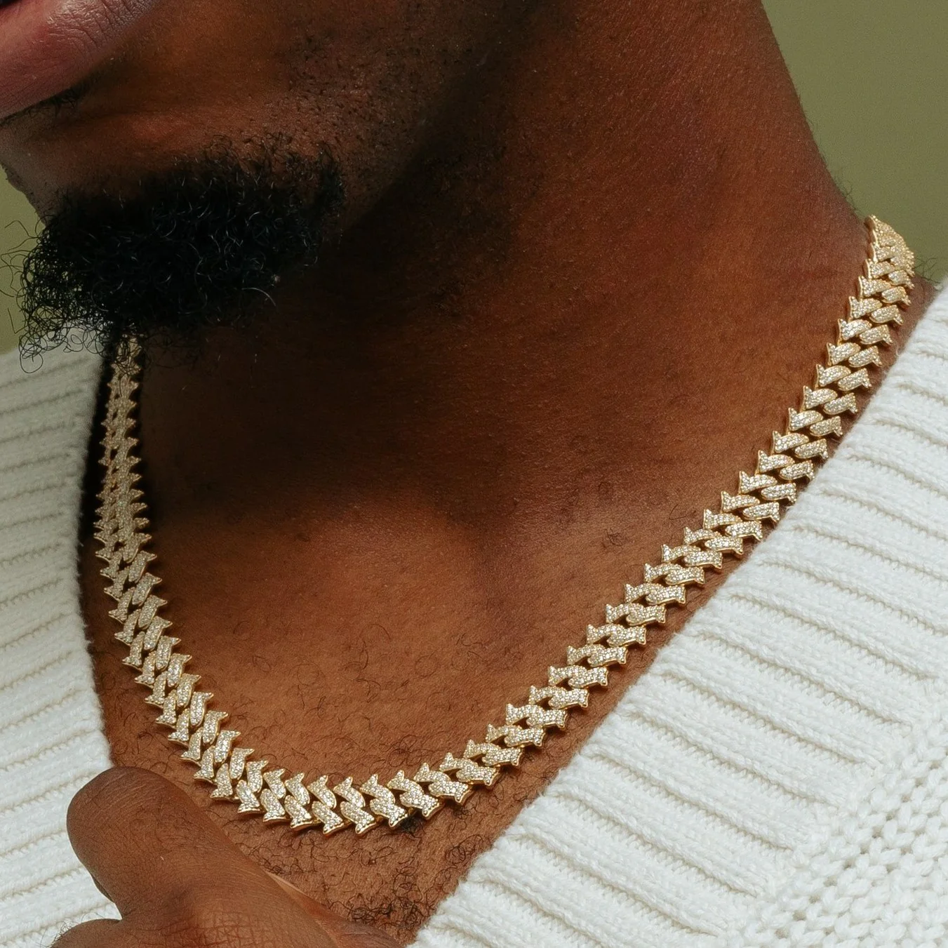 Men's Iced Spiked Cuban Chain - Image 3