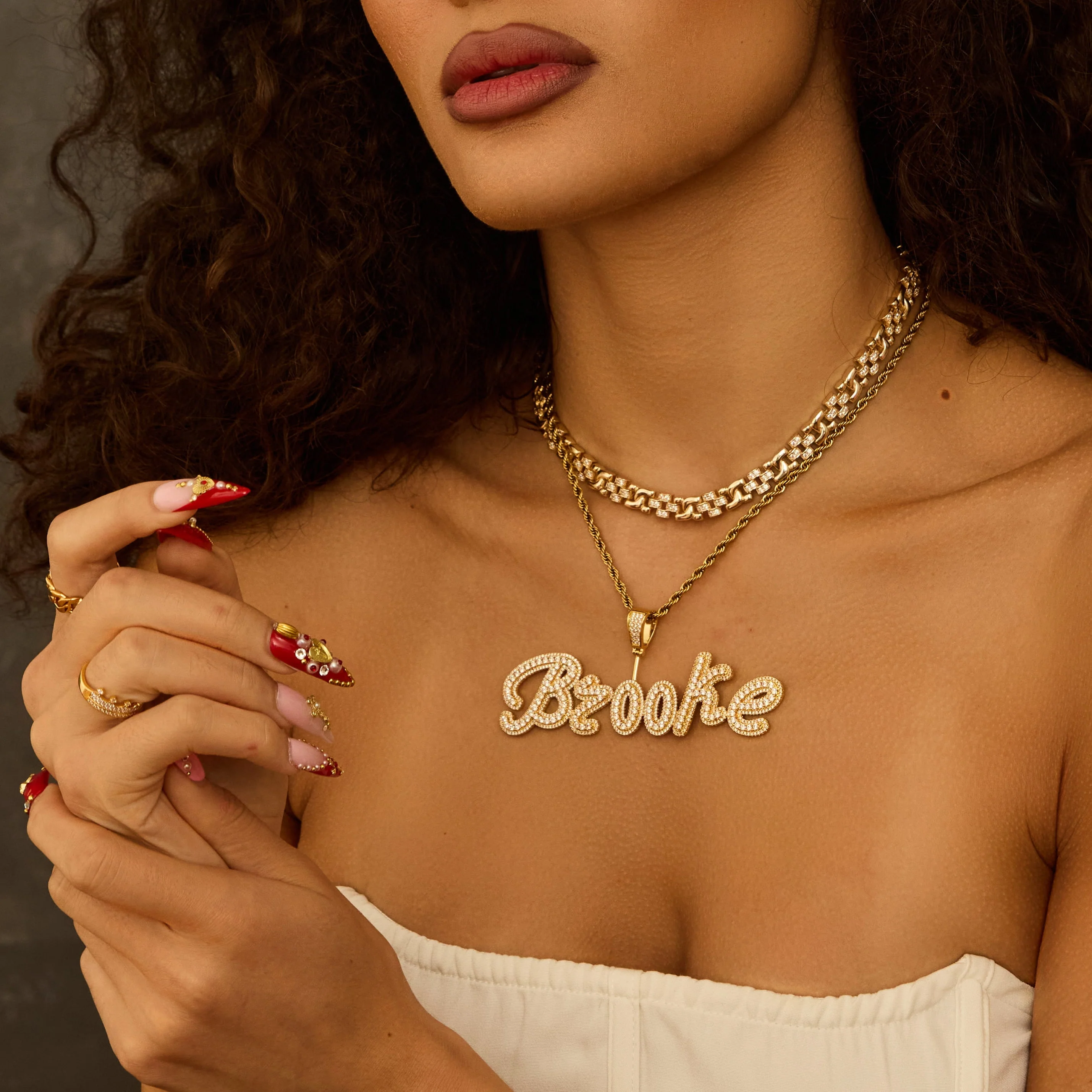Pavé Pop Name Necklace - Image 6