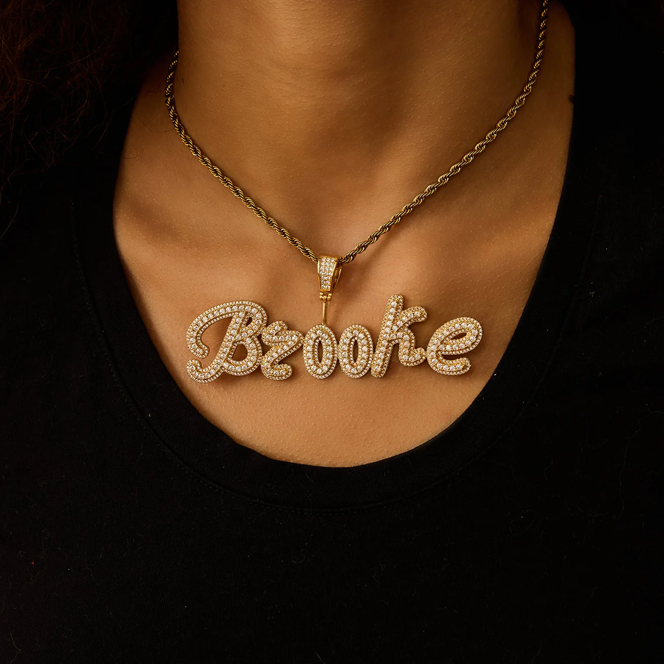 Pavé Pop Name Necklace - Image 7