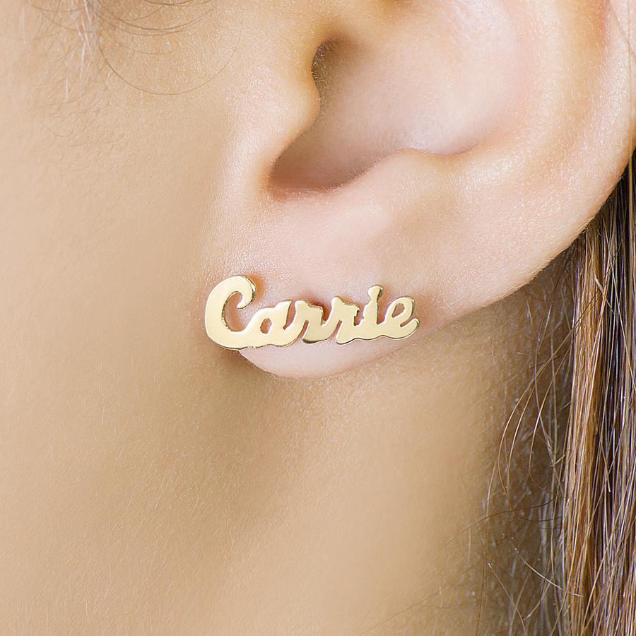 Script Name Earrings - Image 3