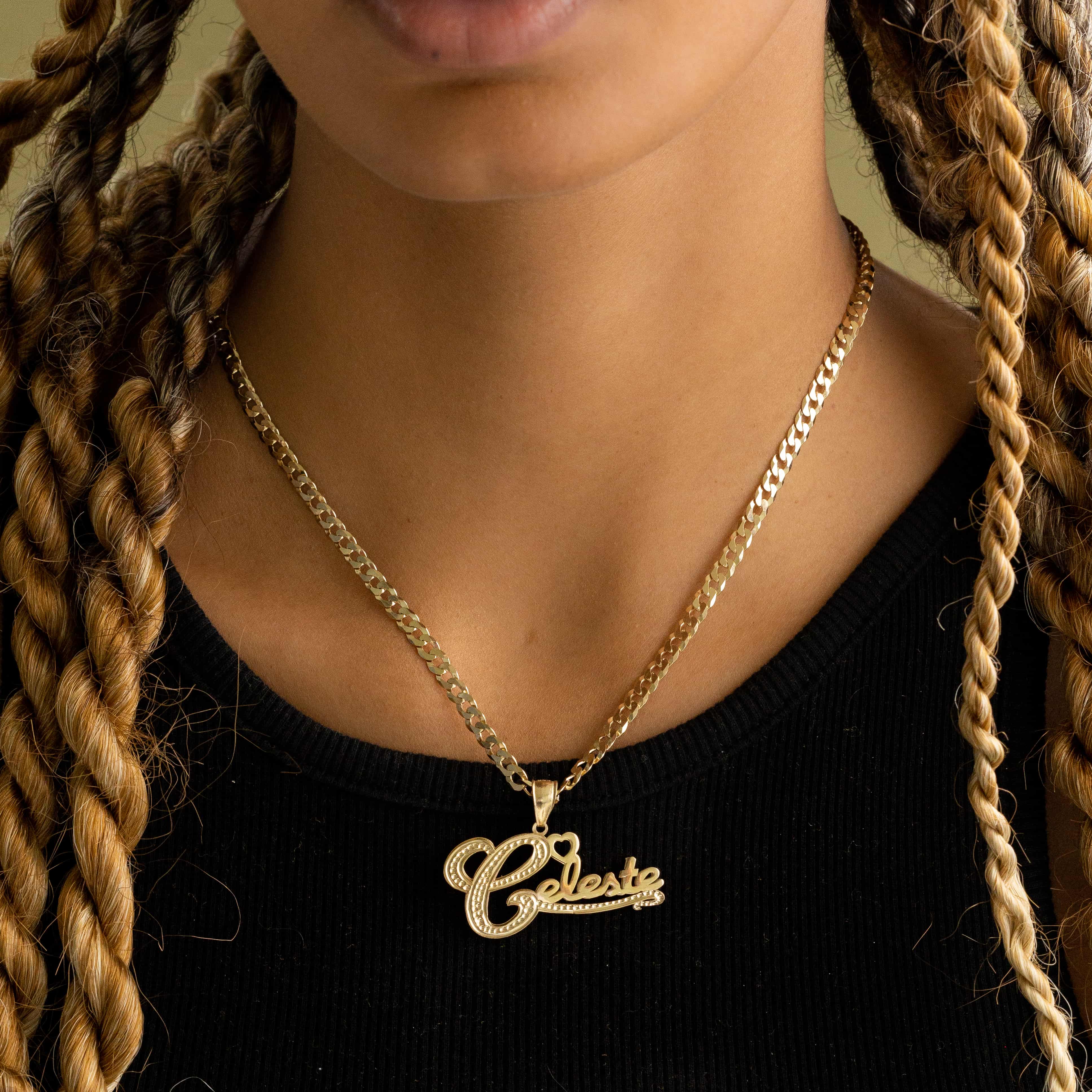 The Golden Swift Double Plated Name Necklace - Image 9