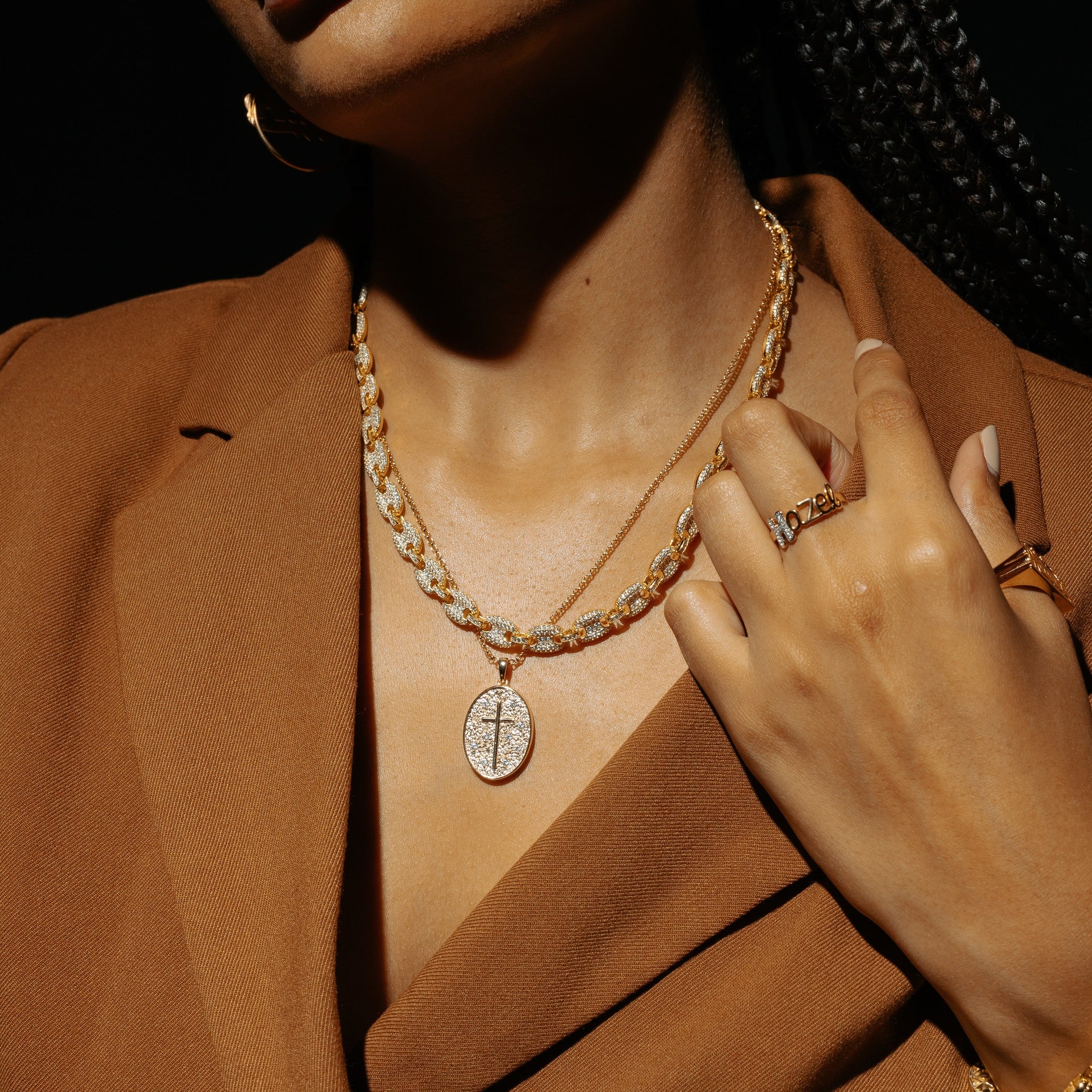 The Iced Cross Token Pendant - Image 5